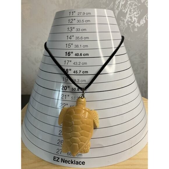 Tortoise Hand Carved Turtle Necklace Pendant - Picture 4 of 4